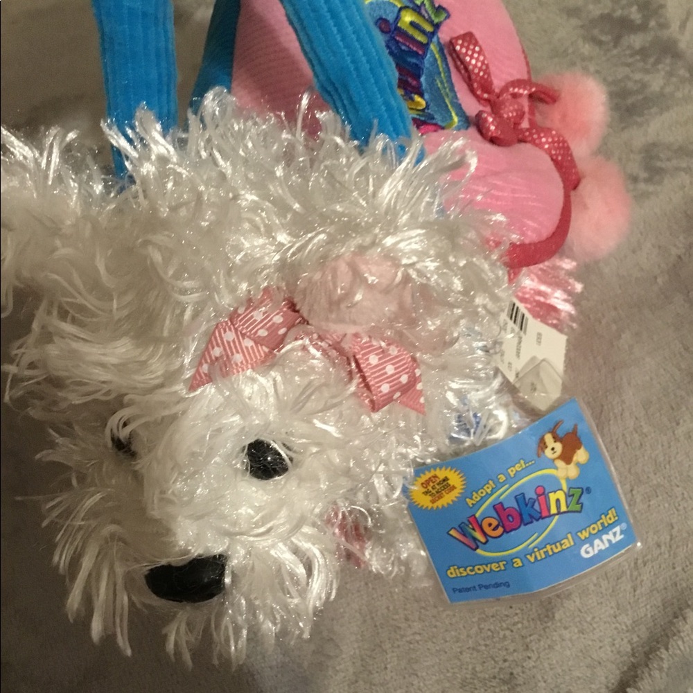 Webkinz plush pet carrier with dog NWT